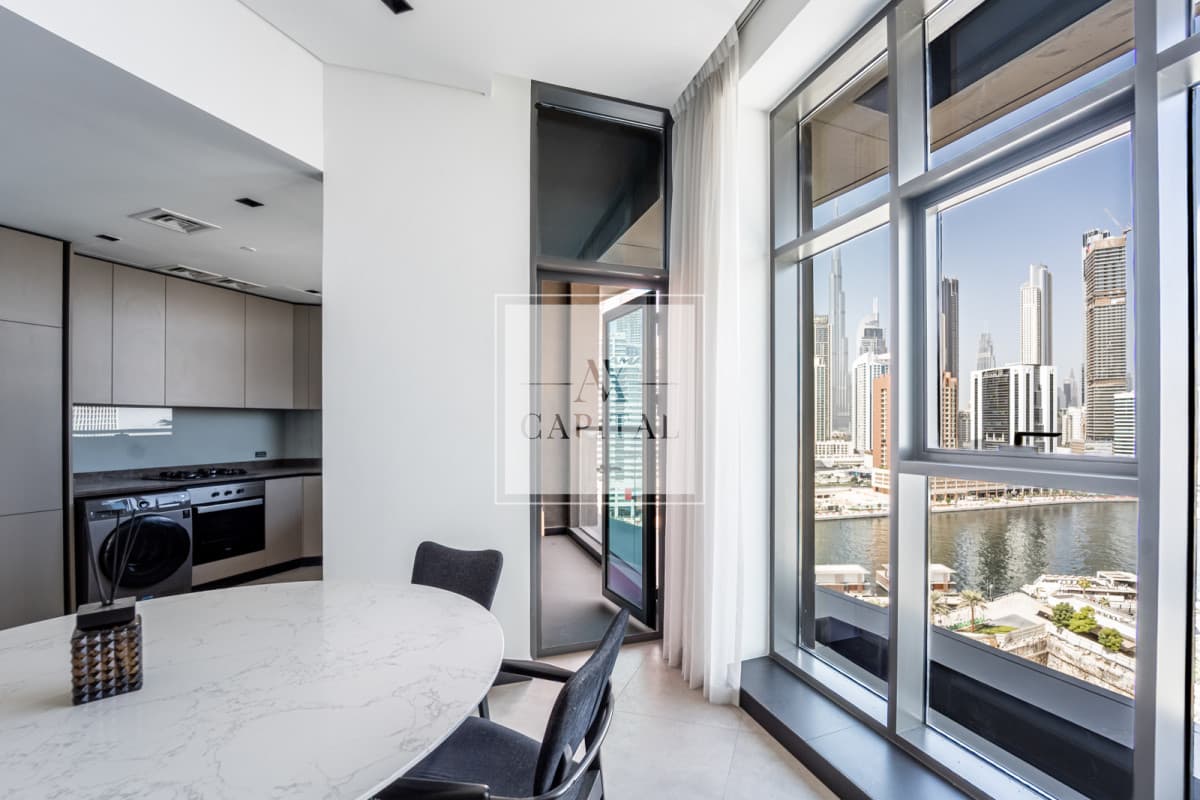 Canal and Burj Khalifa View | Modern furnishing